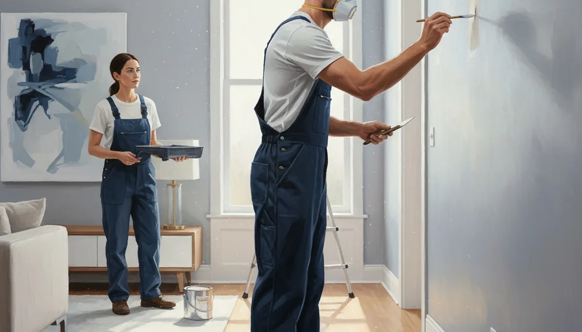 Escondido, CA painters restoring faded stucco and trim with professional paint touch-ups